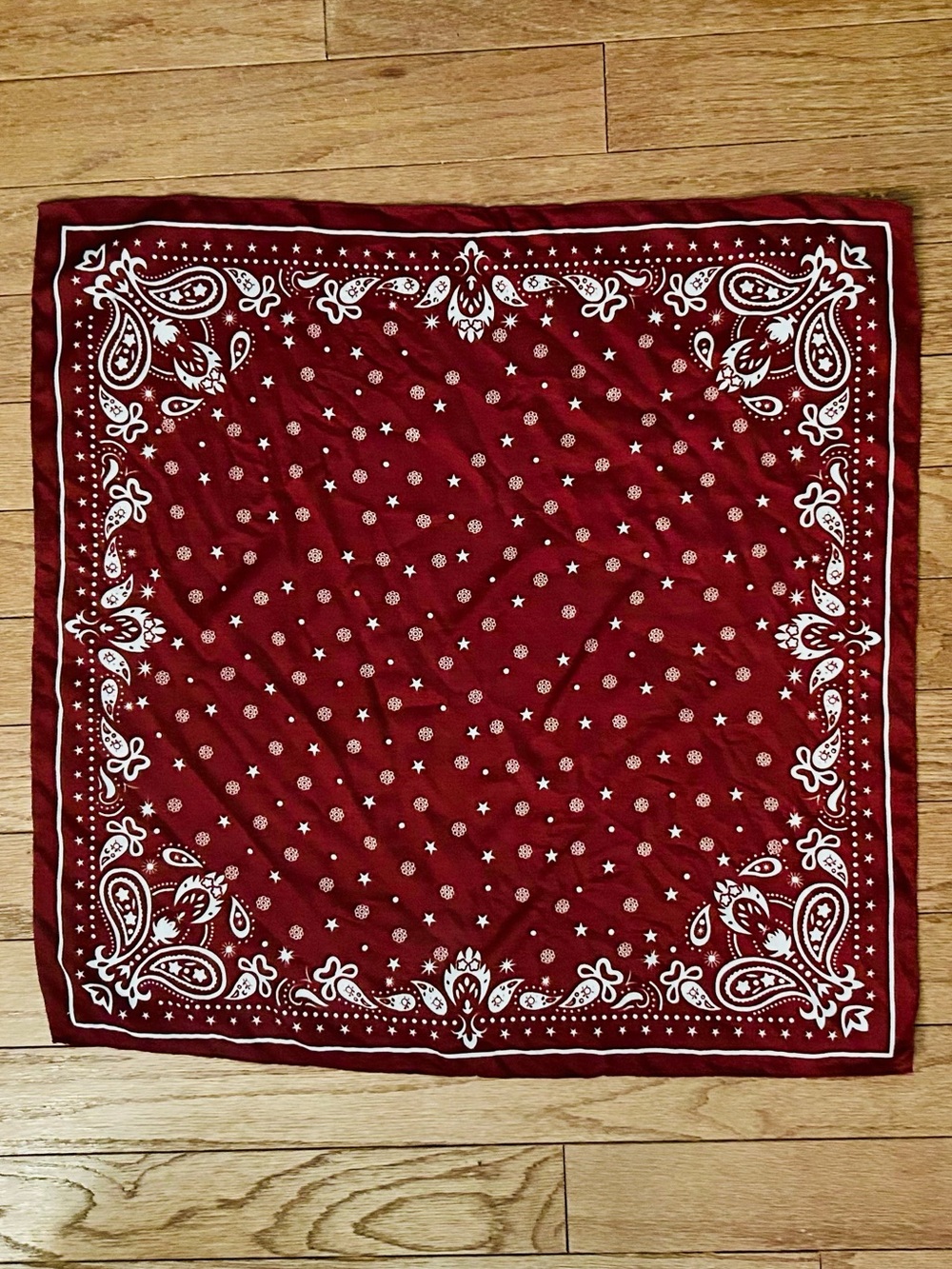 Classic Red Paisley Bandana Accent